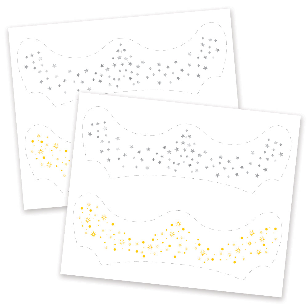 Night and Day  Freckle Temporary Tattoos Party Pack 6 Tattoos Assortment