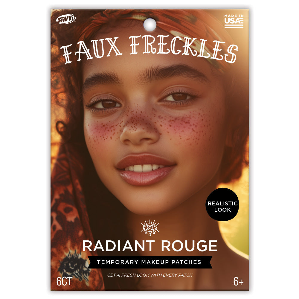Radiant Rouge Freckle Temporary Tattoos  Party Pack 6 Tattoos Assortment