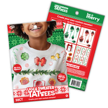 Ugly Sweater Tattees Classic Christmas 50 Pcs Assortment