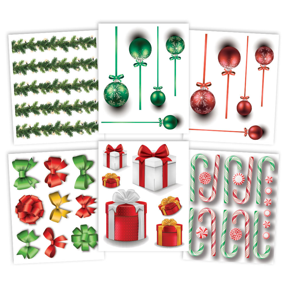 Ugly Sweater Tattees Classic Christmas 50 Pcs Assortment