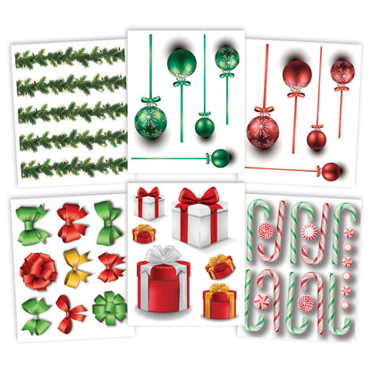 Ugly Sweater Tattees Classic Christmas 50 Pcs Assortment