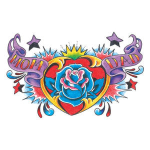 Traditional Mom and Dad Temporary Tattoo