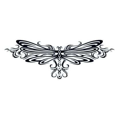 Tribal Dragonfly Tribal Temporary Tattoo 3.5 in x 2.5 in