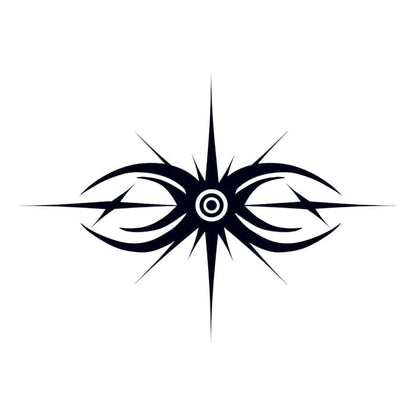 Tribal Sun and Moon Temporary Tattoo 3.5 in x 2.5 in