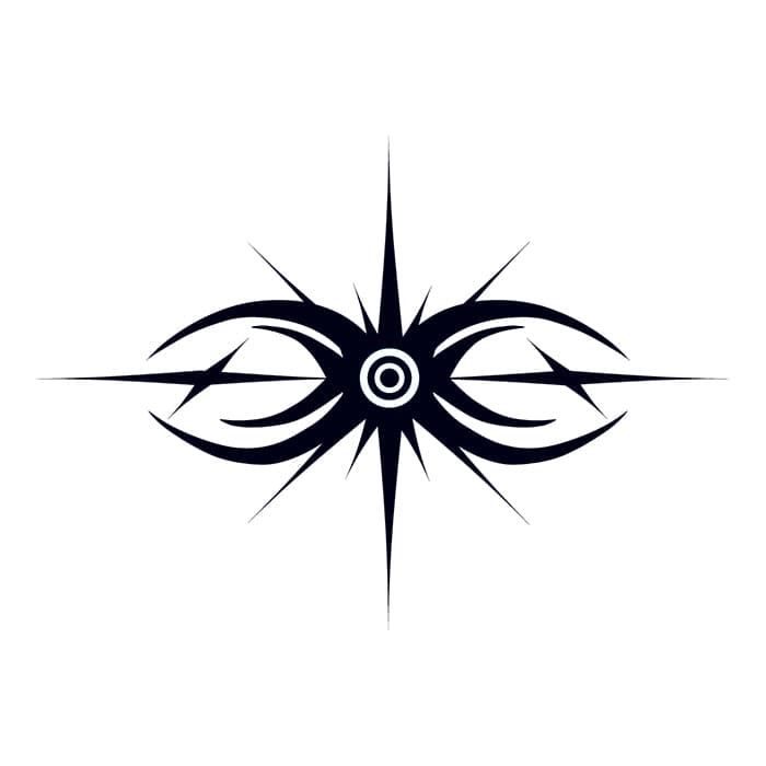 Tribal Sun and Moon Temporary Tattoo 3.5 in x 2.5 in