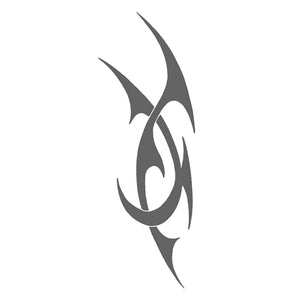 Intertwined Tribal Gray Design Temporary Tattoo
