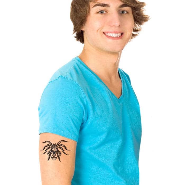 Tribal Spider Temporary Tattoo 3.5 in x 2.5 in