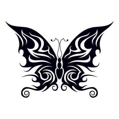 Tribal Bold Butterfly Temporary Tattoo 3.5 in x 2.5 in