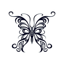 Tribal Outline Butterfly Temporary Tattoo 3.5 in x 2.5 in