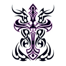 Tribal Cross Temporary Tattoo 3.5 in x 2.5 in