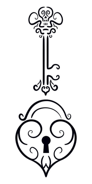Lock and Key Temporary Tattoo