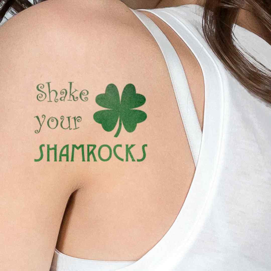 Shake Your Shamrock Temporary Tattoo 3 in x 4 in