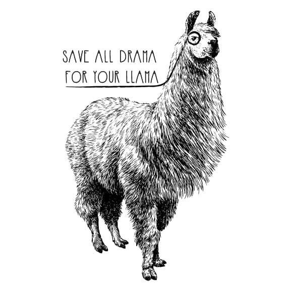 Save all drama for your llama temporary tattoo
