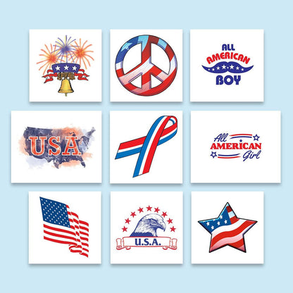 4th of July Temporary Tattoo 30-Pack