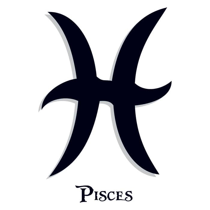 Zodiac: Pisces Temporary Tattoo 3.5 in x 2.5 in