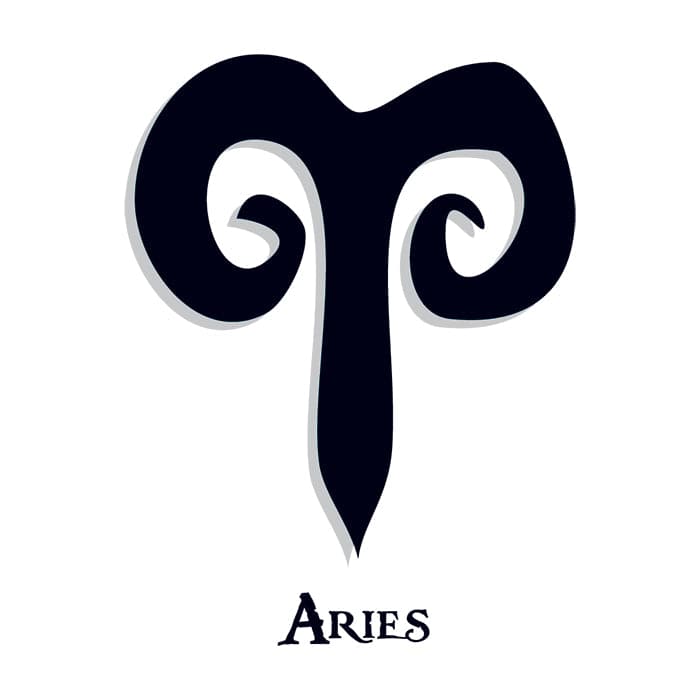 Zodiac: Aries Temporary Tattoo 3.5 in x 2.5 in