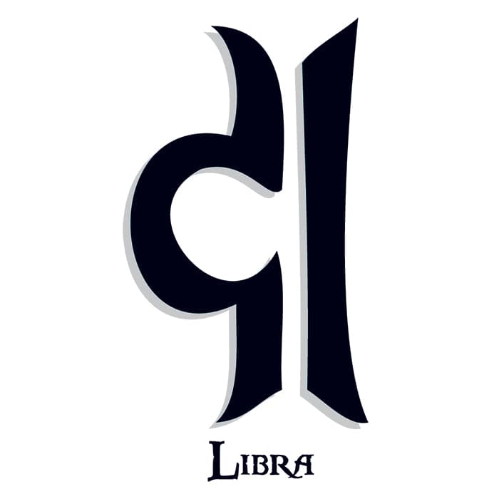 Zodiac: Libra Temporary Tattoo 3.5 in x 2.5 in