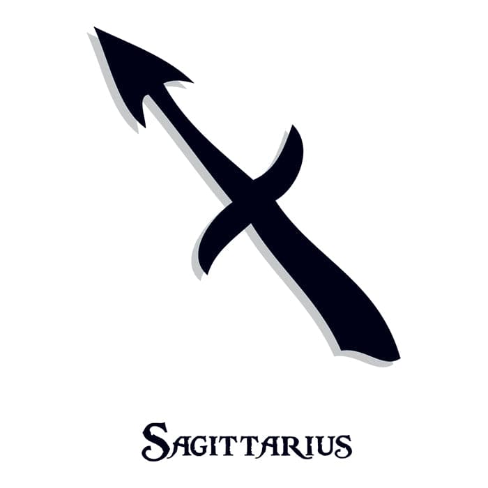 Sagittarius Zodiac Symbol Tattoo Design