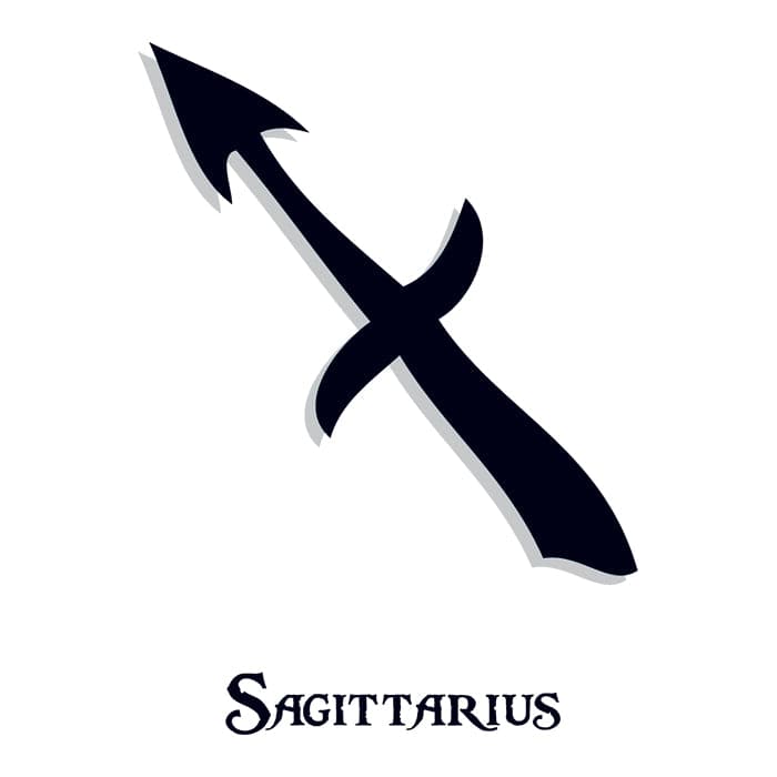 Zodiac: Sagittarius Temporary Tattoo 3.5 in x 2.5 in