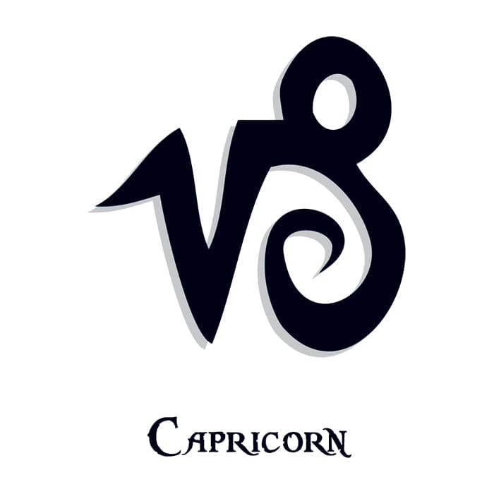 Zodiac: Capricorn Temporary Tattoo 3.5 in x 2.5 in