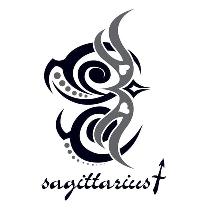 Zodiac: Sagittarius Design Temporary Tattoo 3.5 in x 2.5 in