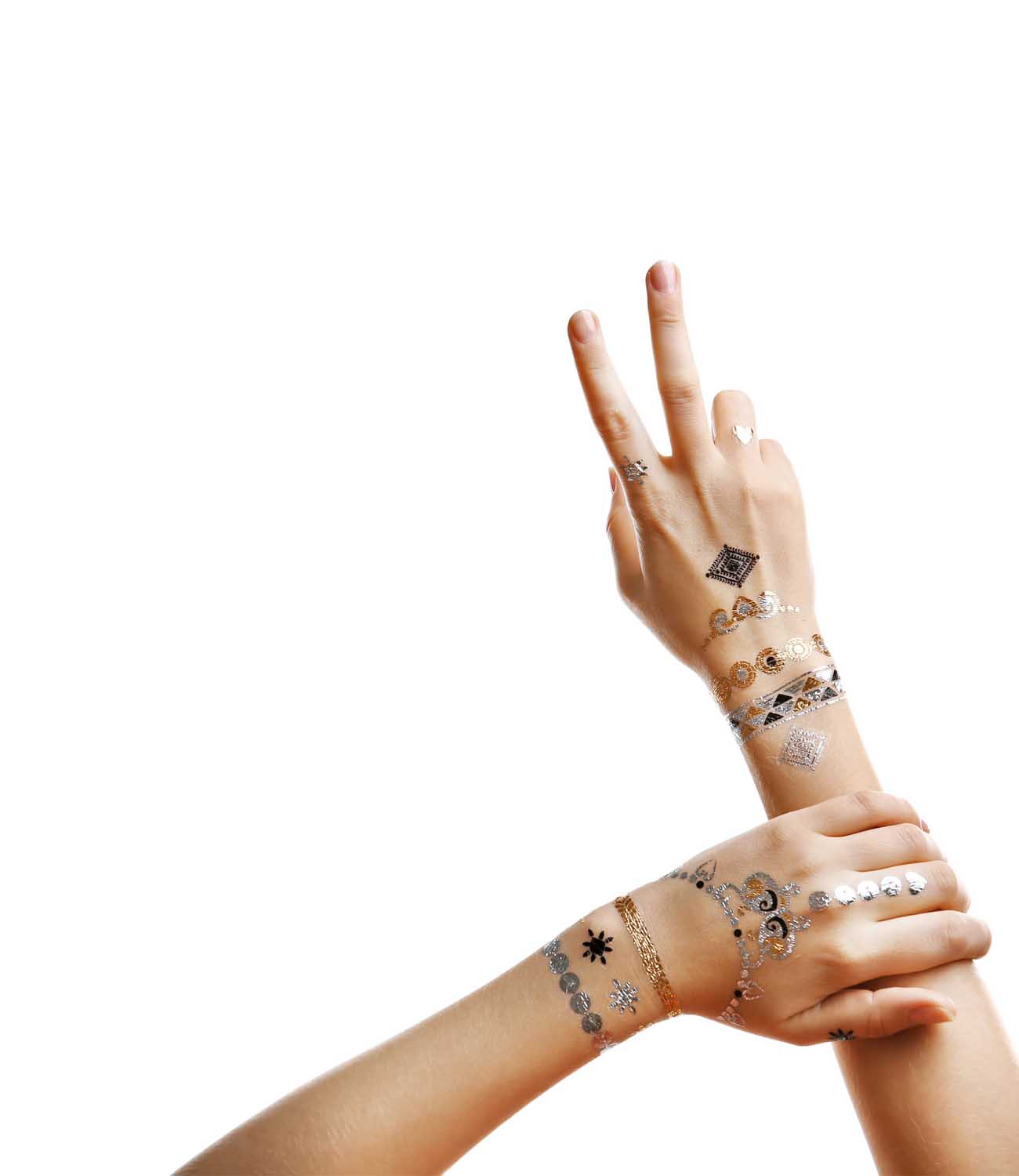 Buy Black Henna Temporary Tattoo. 2 Sheets Tribal Jewels. Ethnic Bracelets, Finger  Tattoos, Cuticle and Nail Decals. Stocking Stuffer Gift Online in India -  Etsy