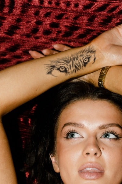 wolf eye semi permanent tattoo