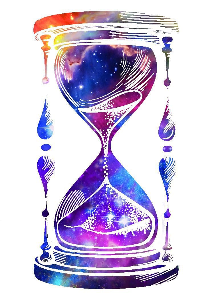 Galaxy Hourglass Temporary Tattoo