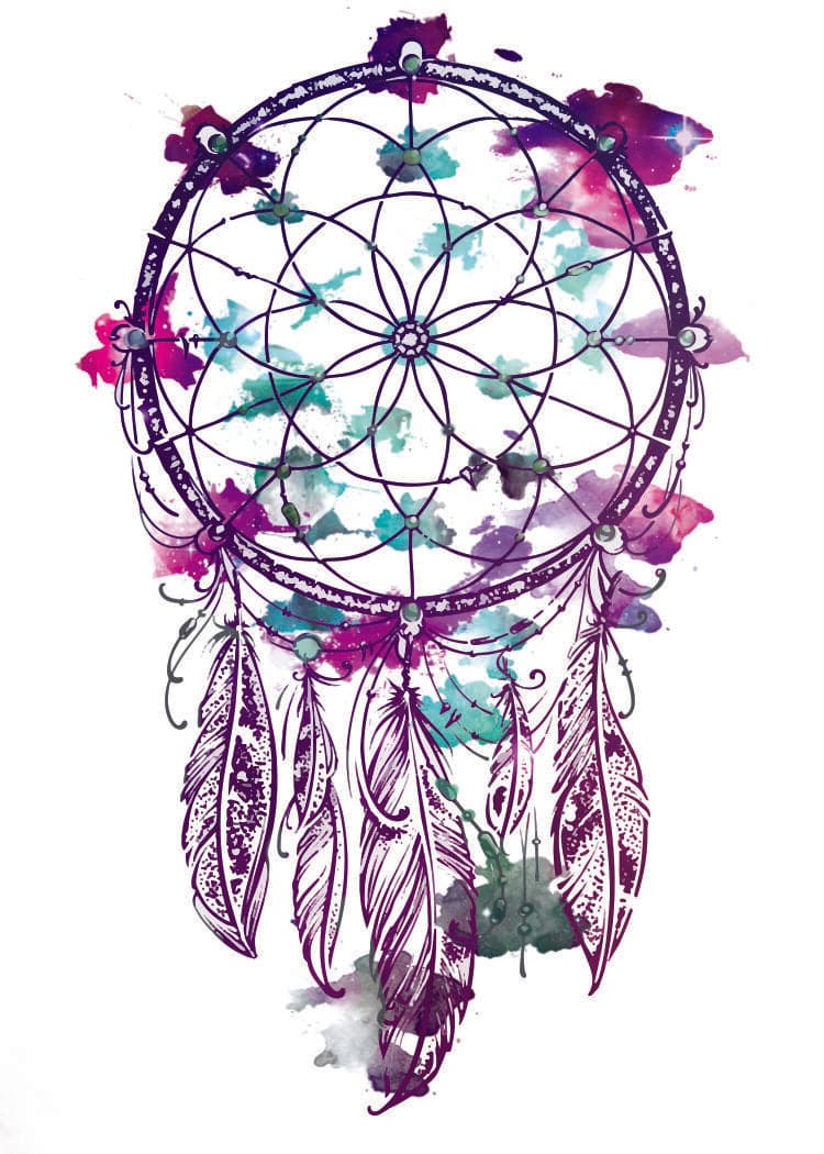 Galaxy Dream Catcher Temporary Tattoo