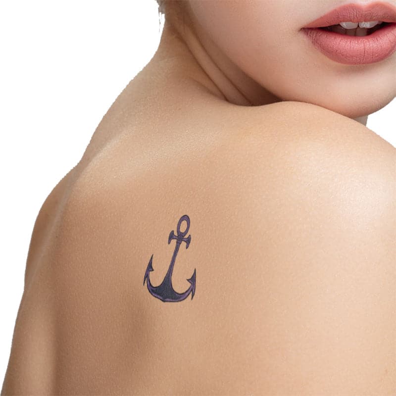 Black Anchor Sailor Temporary Tattoo