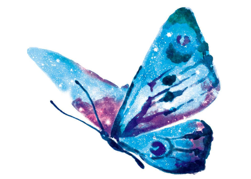 Galaxy Butterfly Temporary Tattoo