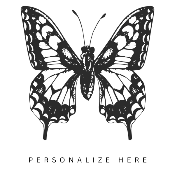 butterfly personalized temporary tattoo