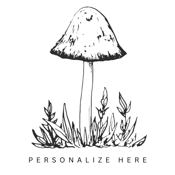 mushroom personalized temporary tattoo
