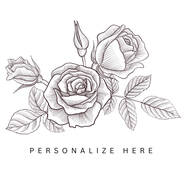 personalized roses temporary tattoos