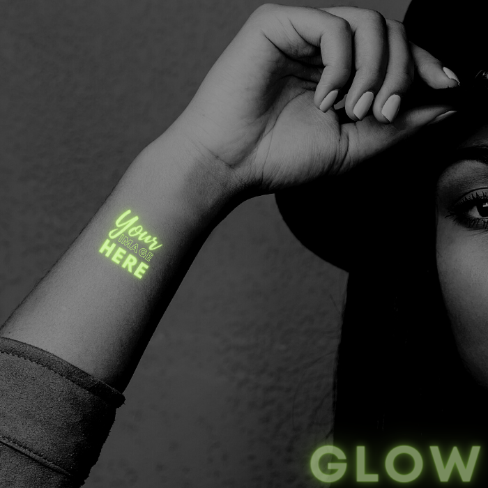 Custom Glow-in-the-Dark Temporary Tattoo