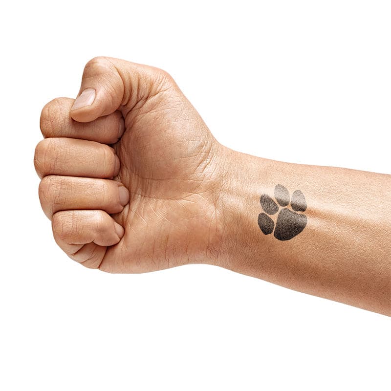 black paw temporary tattoo