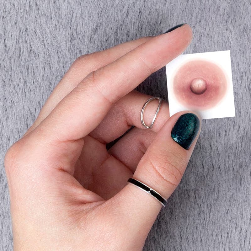 Pink Realistic Nipple Temporary Tattoos