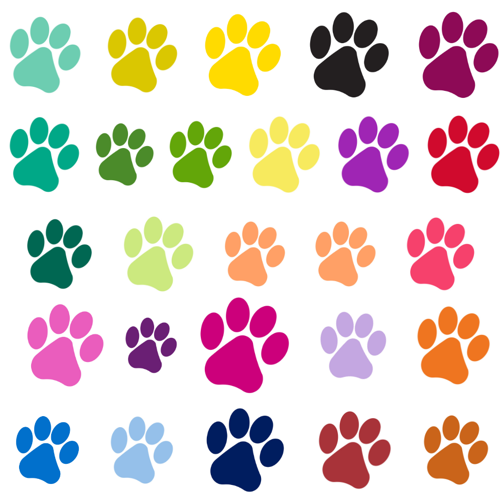 paw temporary tattoo in different sizes