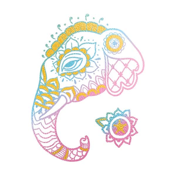 elephant head temporary tattoos