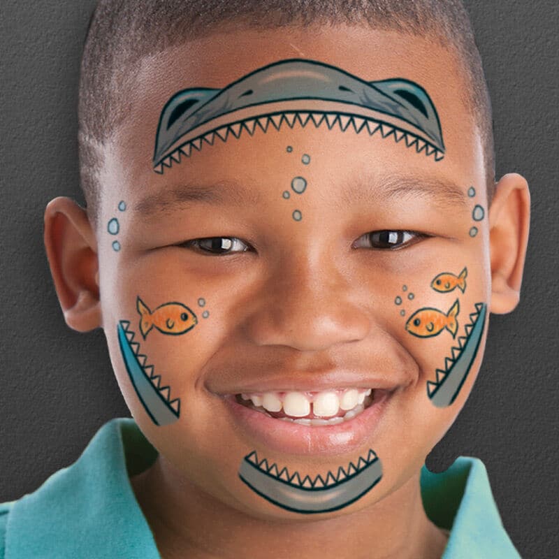 Shark Kids Costume Tattoo