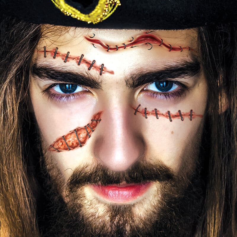 Stitched Wounds Costume Tattoo