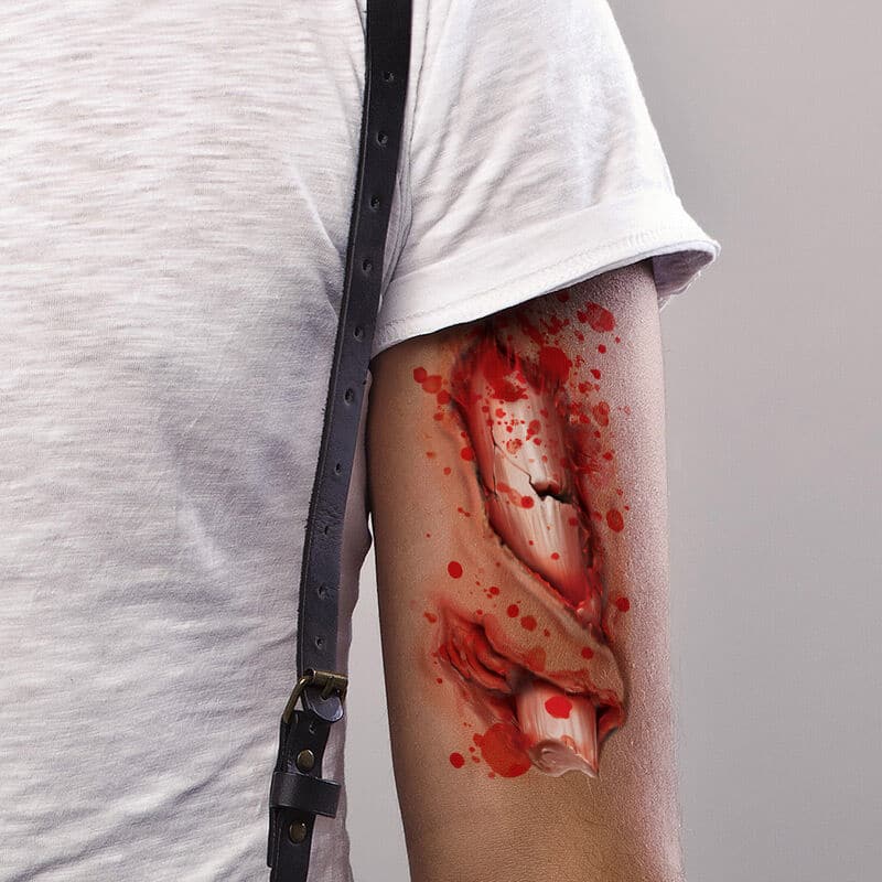 Compound Fracture Costume Tattoo