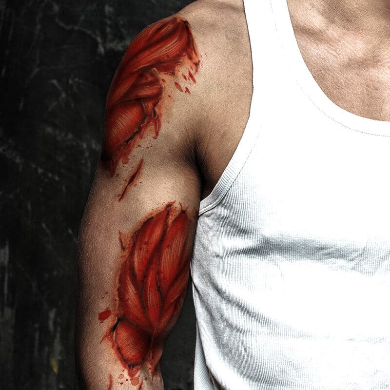 Exposed Muscle Costume Tattoo
