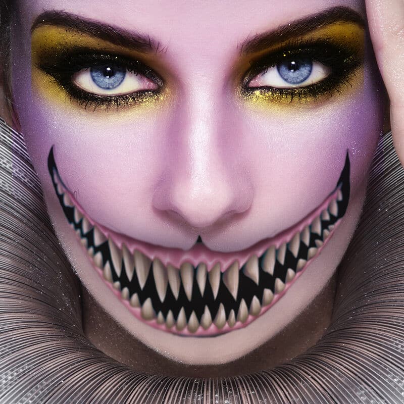 Scary Smile Big Mouth Costume Tattoo