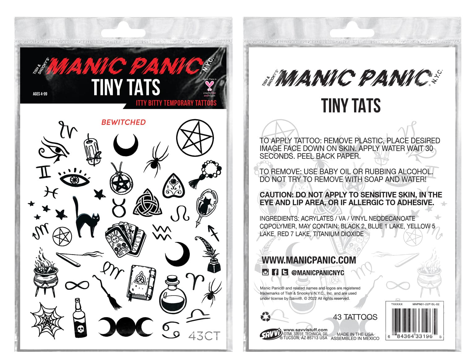 Manic Panic Witch Tiny Tats