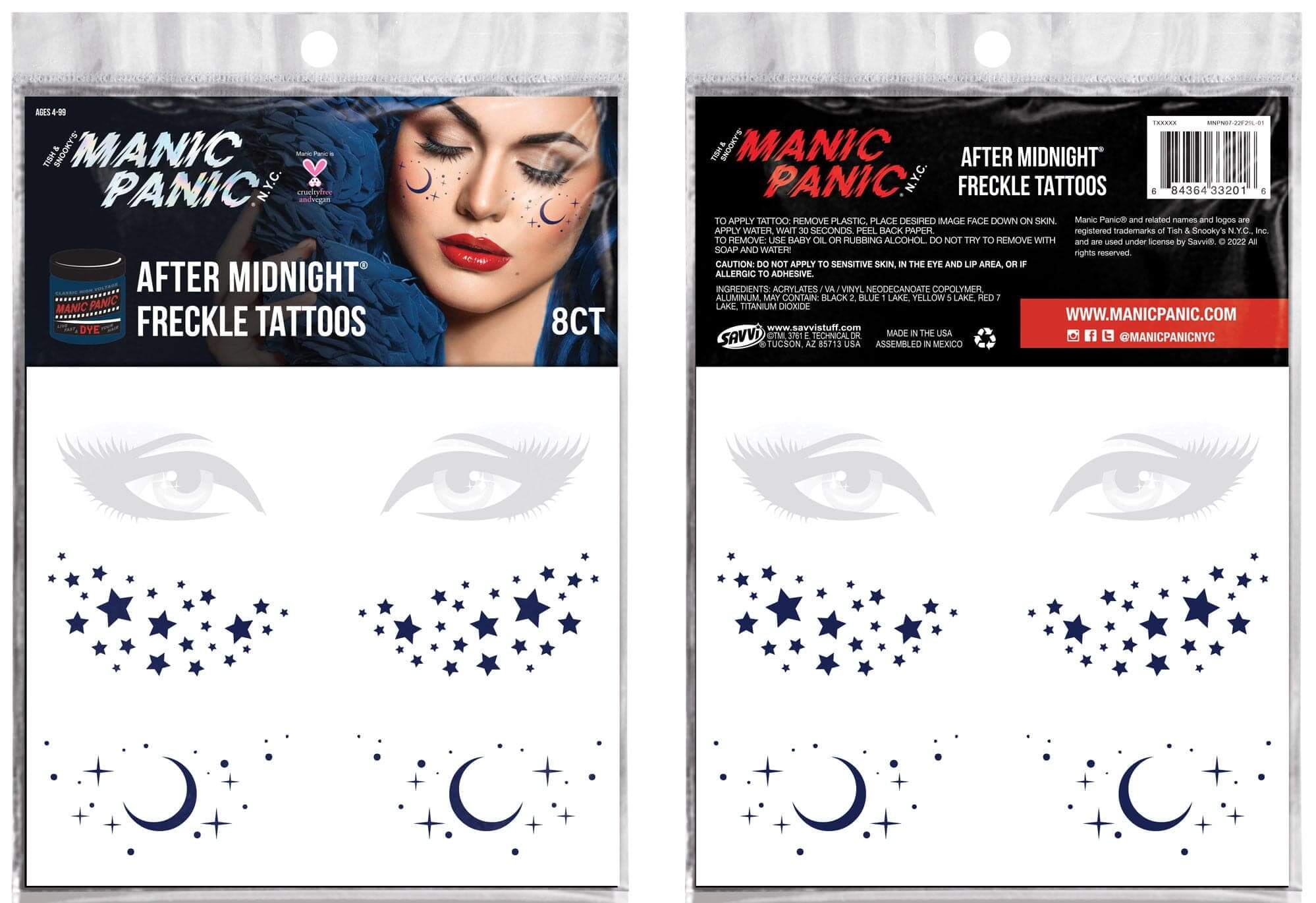 Manic Panic After Midnight Metallic Freckle Tattoos