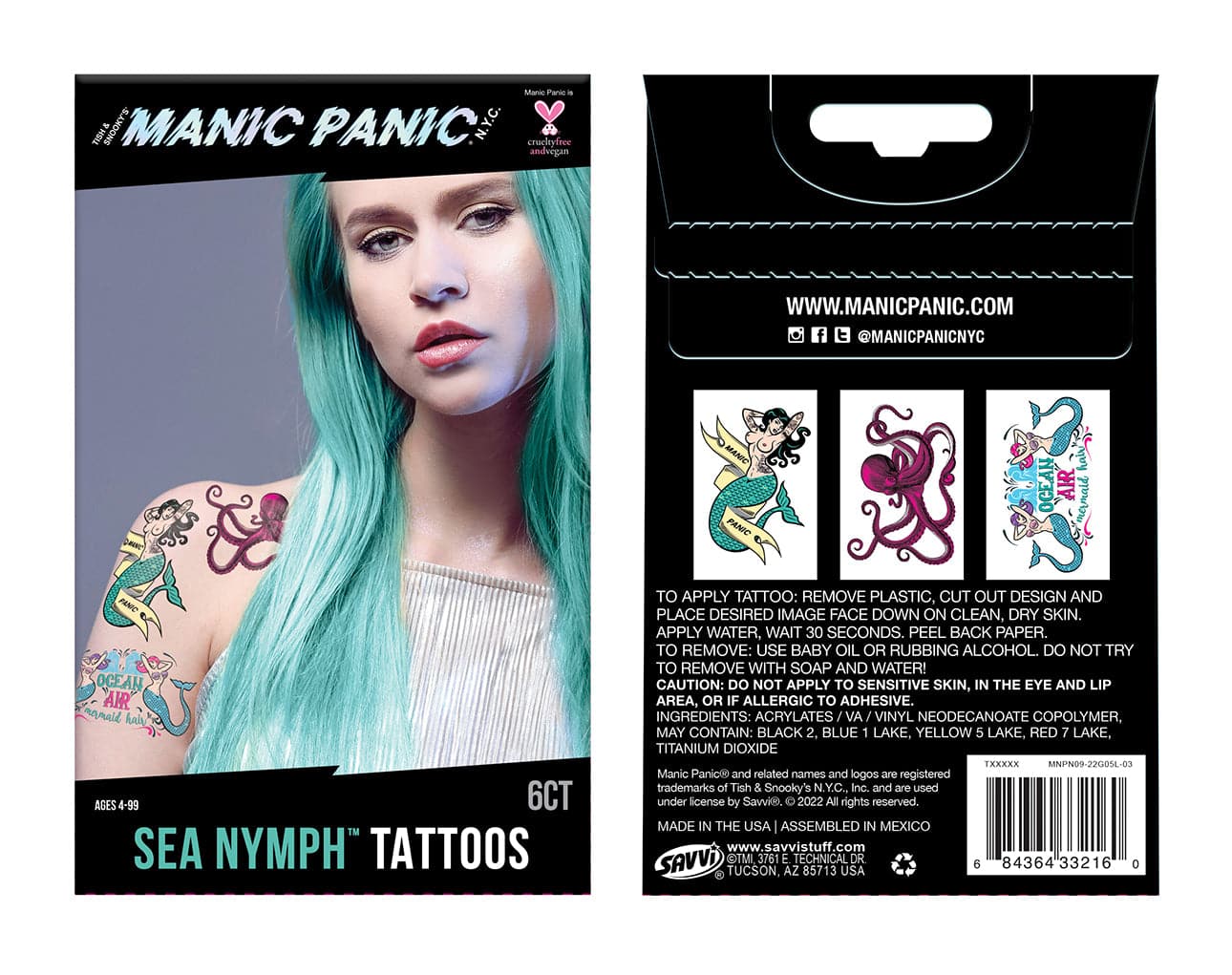 Manic Panic Sea Nymph Tattoo Assortment