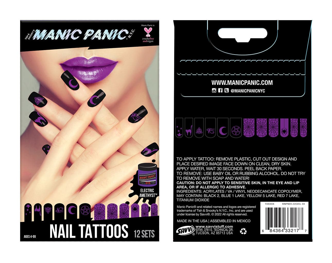 Manic Panic Amethist Nail Tattoo