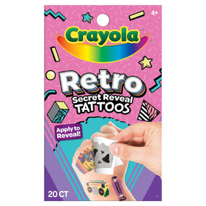 Crayola Retro Secret Reveal Temporary Tattoos