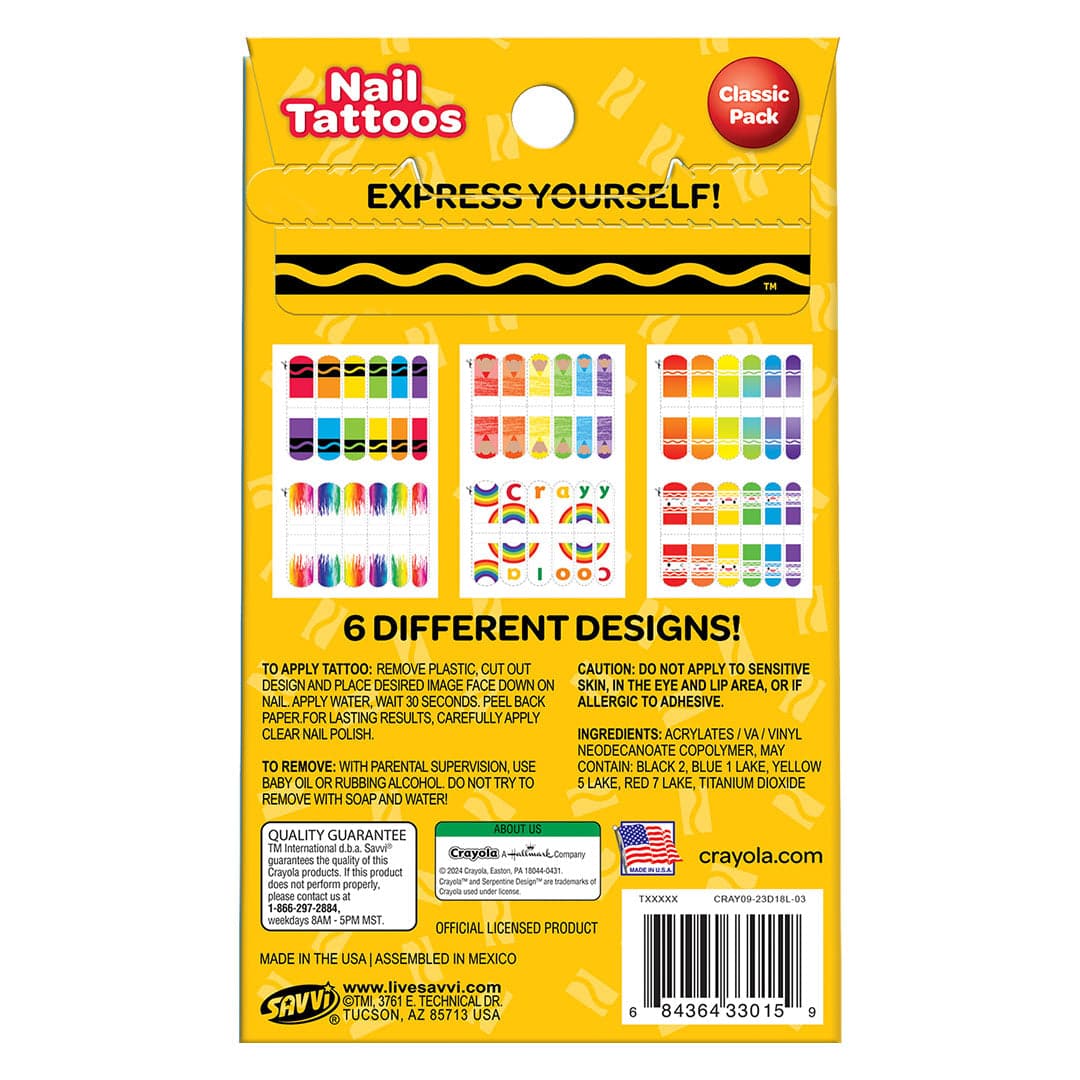 Crayola Classic Nail Tattoo Pouch